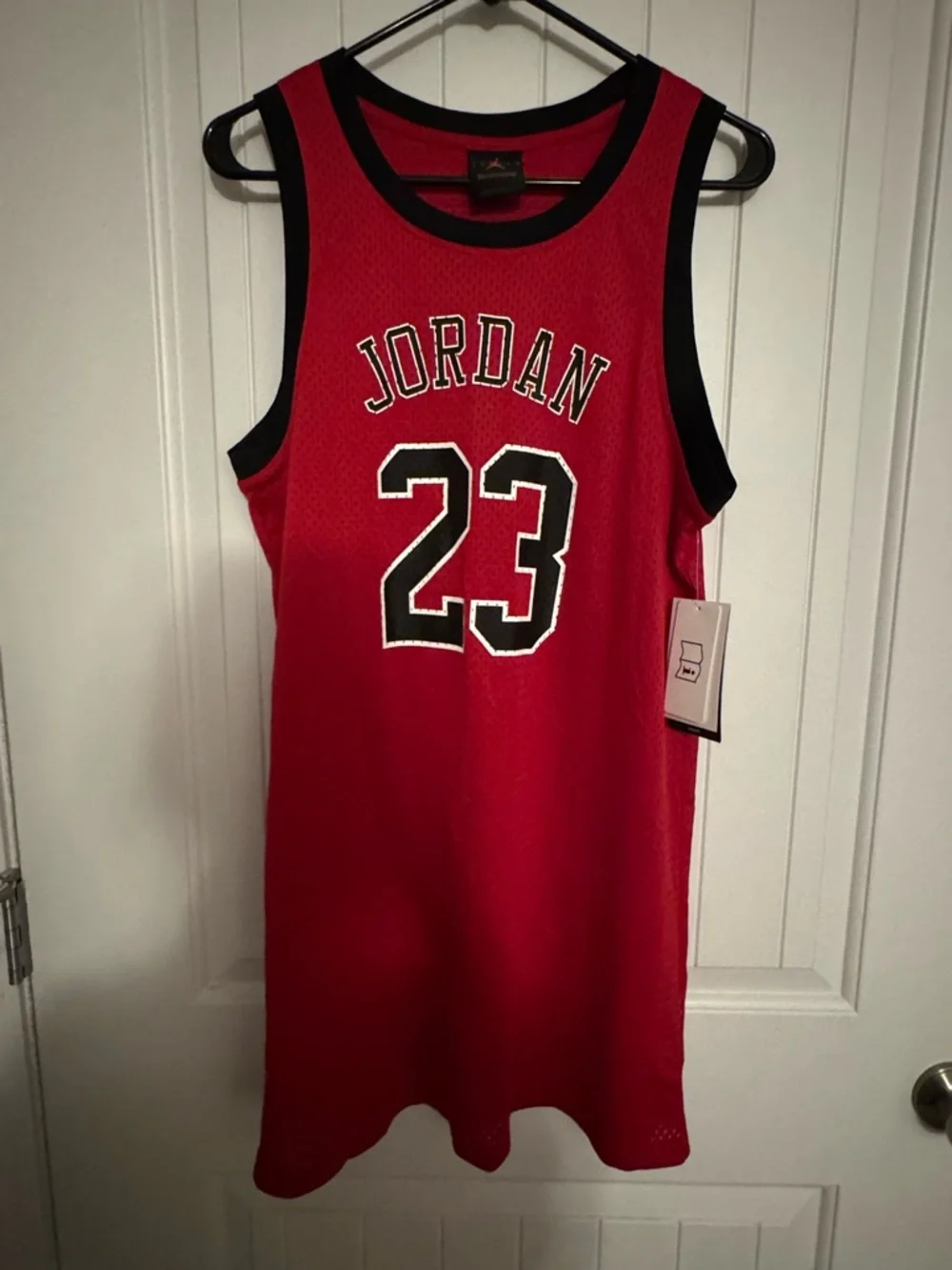 Jordan Women's Red Mesh Tank Dress — 23 Graphic - Picture 2 of 7